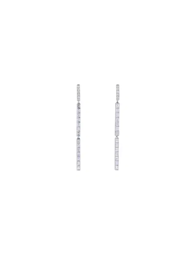 4.50ct Diamond 18K Gold Hoop Dangle Earrings