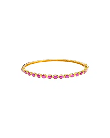 Wish Fine Jewelry 4.50ct Ruby 14K Gold Bangle Bracelet | Thumbnail 3