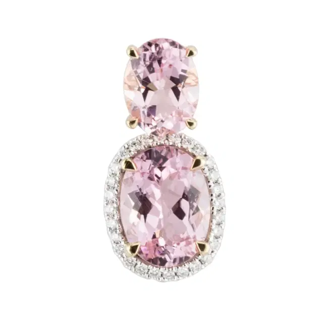 Wish Fine Jewelry 4.71cts Diamond Tourmaline 18K Gold Pendant