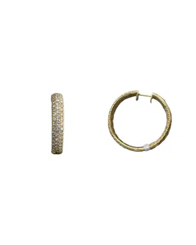 Wish Fine Jewelry 4.85ct Diamond 18K Gold Pave Hoop Earrings | Thumbnail 1 Wish Fine Jewelry 4.85ct Diamond 18K Gold Pave Hoop Earrings | Thumbnail 1