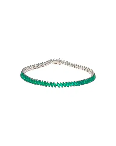 Wish Fine Jewelry 5.30cts Emerald 18K Gold Bracelet | Thumbnail 1 Wish Fine Jewelry 5.30cts Emerald 18K Gold Bracelet | Thumbnail 1