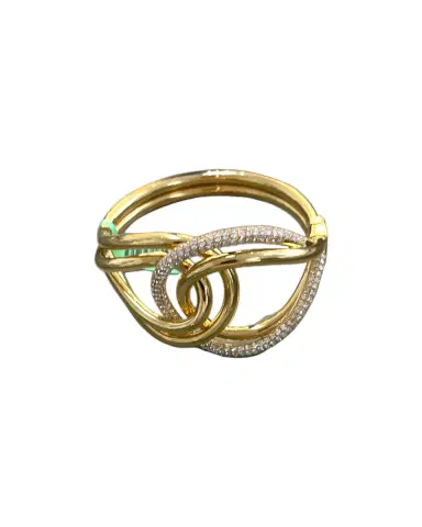 Wish Fine Jewelry 5.5ct Diamond 18K Gold Bangle Bracelet | Thumbnail 1