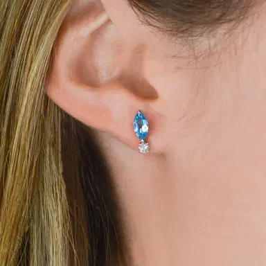 Wish Fine Jewelry 5.72ct Diamond Topaz 18K Gold Day & Night Cluster Earrings | Thumbnail 3 Wish Fine Jewelry 5.72ct Diamond Topaz 18K Gold Day & Night Cluster Earrings | Thumbnail 3