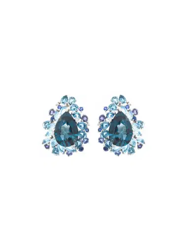 Wish Fine Jewelry Blue Topaz Earrings | Thumbnail 1