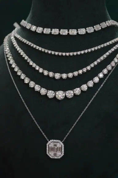 Wish Fine Jewelry Diamond 18K Gold Graduated Tennis Necklace | Thumbnail 5 Wish Fine Jewelry Diamond 18K Gold Graduated Tennis Necklace | Thumbnail 5