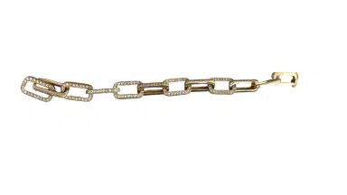 Wish Fine Jewelry Diamond 18K Gold Pave Cable Chain Bracelet | Thumbnail 1