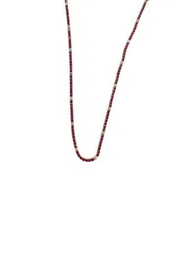 Wish Fine Jewelry Diamond Ruby 18K Gold Tennis Necklace | Thumbnail 1 Wish Fine Jewelry Diamond Ruby 18K Gold Tennis Necklace | Thumbnail 1