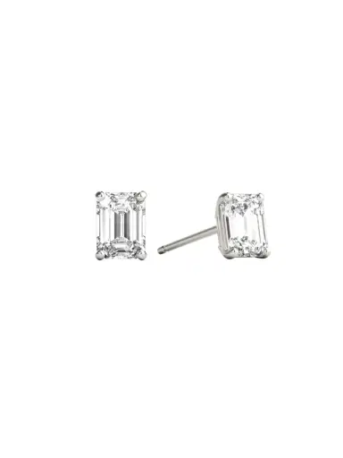 Wish Fine Jewelry GIA 2.02ct Diamond 18K Gold Emerald Cut Stud Earrings | Thumbnail 2 Wish Fine Jewelry GIA 2.02ct Diamond 18K Gold Emerald Cut Stud Earrings | Thumbnail 2