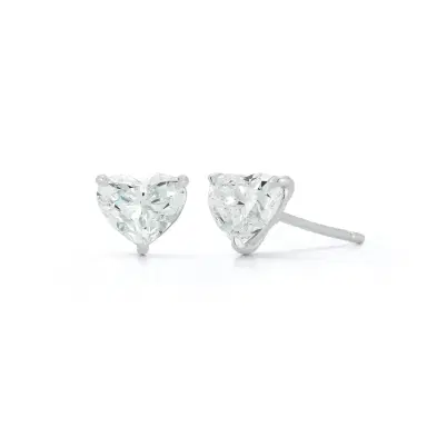 Wish Fine Jewelry GIA 3.01ct Diamond 18K Gold Heart Shaped Stud Earrings | Thumbnail 2 Wish Fine Jewelry GIA 3.01ct Diamond 18K Gold Heart Shaped Stud Earrings | Thumbnail 2
