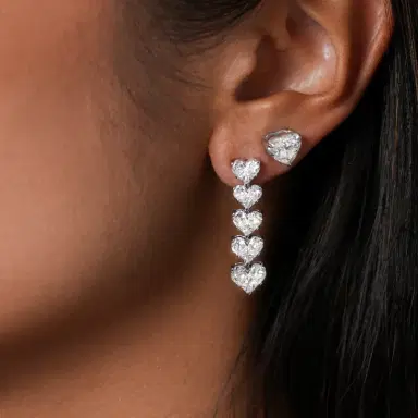 Wish Fine Jewelry GIA 3.01ct Diamond 18K Gold Heart Shaped Stud Earrings | Thumbnail 3 Wish Fine Jewelry GIA 3.01ct Diamond 18K Gold Heart Shaped Stud Earrings | Thumbnail 3