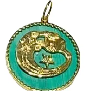 Wish Fine Jewelry Malachite Aries Charm | Thumbnail 1