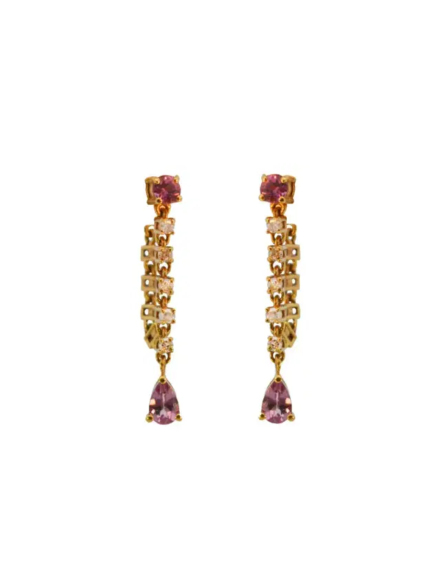 Wish Fine Jewelry Multi Tourmaline (8 Pieces) - 1.31 cts_14KY: 0.62gms