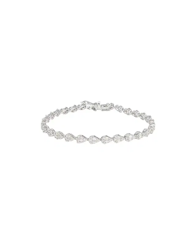 Wish Fine Jewelry Pear Shape Diamond Tennis Bracelet