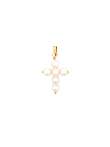 Wish Fine Jewelry Pearl 14K Gold Cross Pendant | Thumbnail 1 Wish Fine Jewelry Pearl 14K Gold Cross Pendant | Thumbnail 1