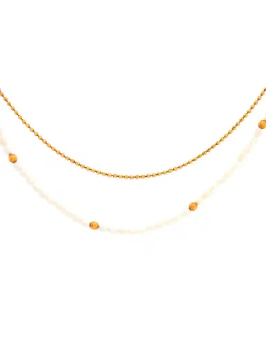 Wish Fine Jewelry Seed Pearls 18K Gold Double Necklace | Thumbnail 1 Wish Fine Jewelry Seed Pearls 18K Gold Double Necklace | Thumbnail 1