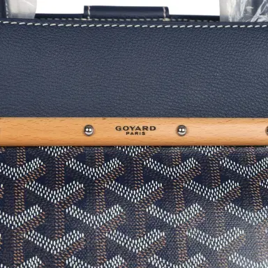 goyard Goyard Saigon Tote Navy Blue Goyardine Canvas Palladium Hardware | Thumbnail 6 goyard Goyard Saigon Tote Navy Blue Goyardine Canvas Palladium Hardware | Thumbnail 6