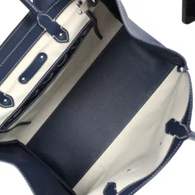 goyard Goyard Saigon Tote Navy Blue Goyardine Canvas Palladium Hardware | Thumbnail 9 goyard Goyard Saigon Tote Navy Blue Goyardine Canvas Palladium Hardware | Thumbnail 9