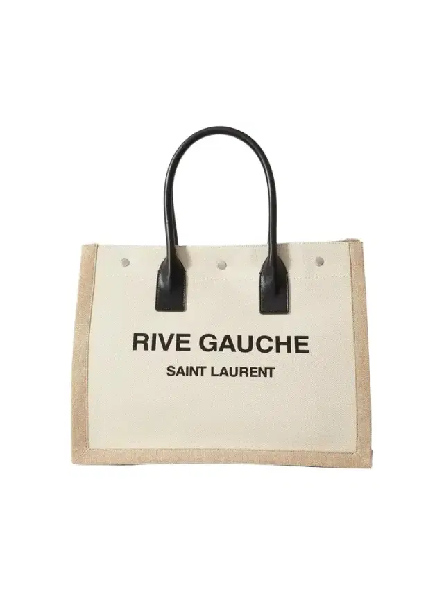 Rive Gauche Small Leather-trimmed Printed Canvas Tote