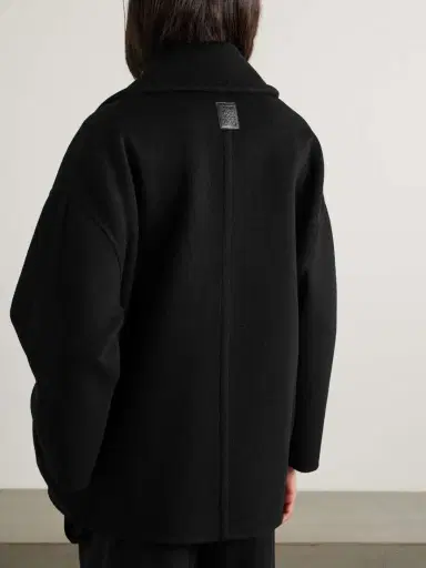 Loewe Leather-trimmed Wool-felt Coat | Thumbnail 4 Loewe Leather-trimmed Wool-felt Coat | Thumbnail 4