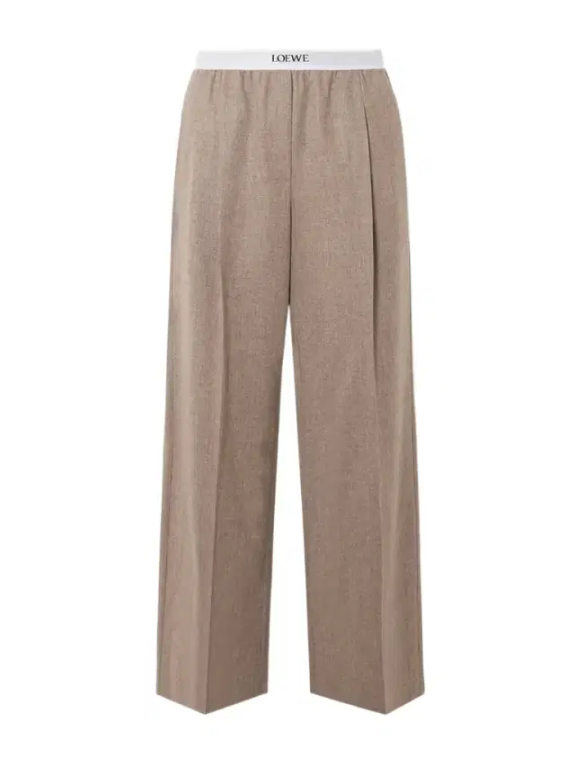 Stretch Jacquard-trimmed Pleated Wool And Cashmere-blend Straight-leg Pants