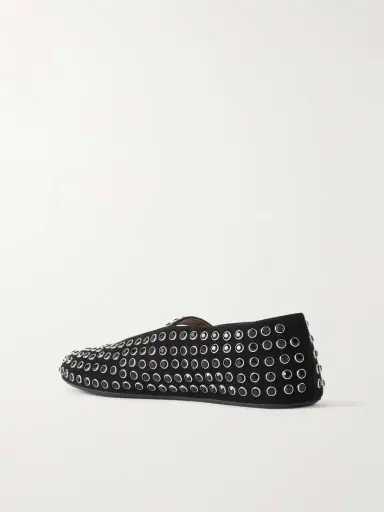 Alaïa Crystal-embellished Suede Ballet Flats | Thumbnail 3 Alaïa Crystal-embellished Suede Ballet Flats | Thumbnail 3