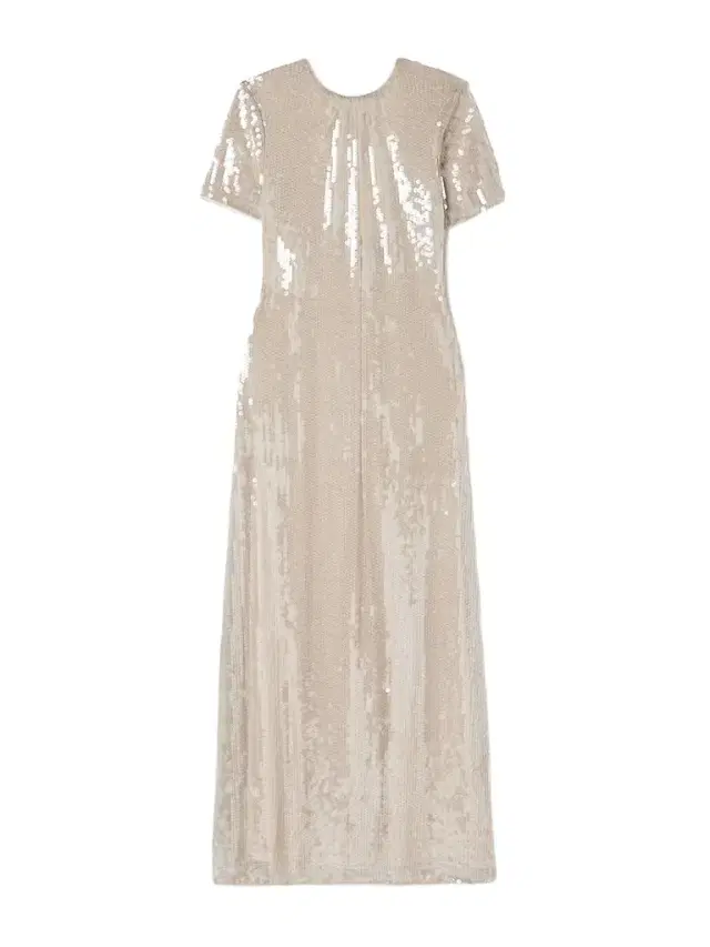 Safi Gathered Sequined Tulle Maxi Dress