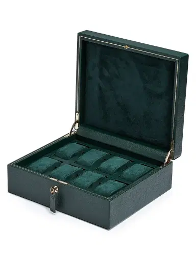 Wolf British Racing Green 8-Piece Watch Box | Thumbnail 3