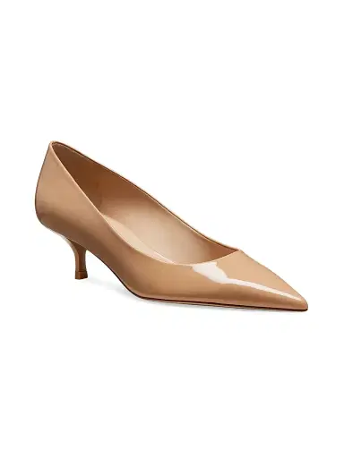 Stuart Weitzman Women's Stuart Power 50MM Patent Leather Pumps - Adobe | Thumbnail 2