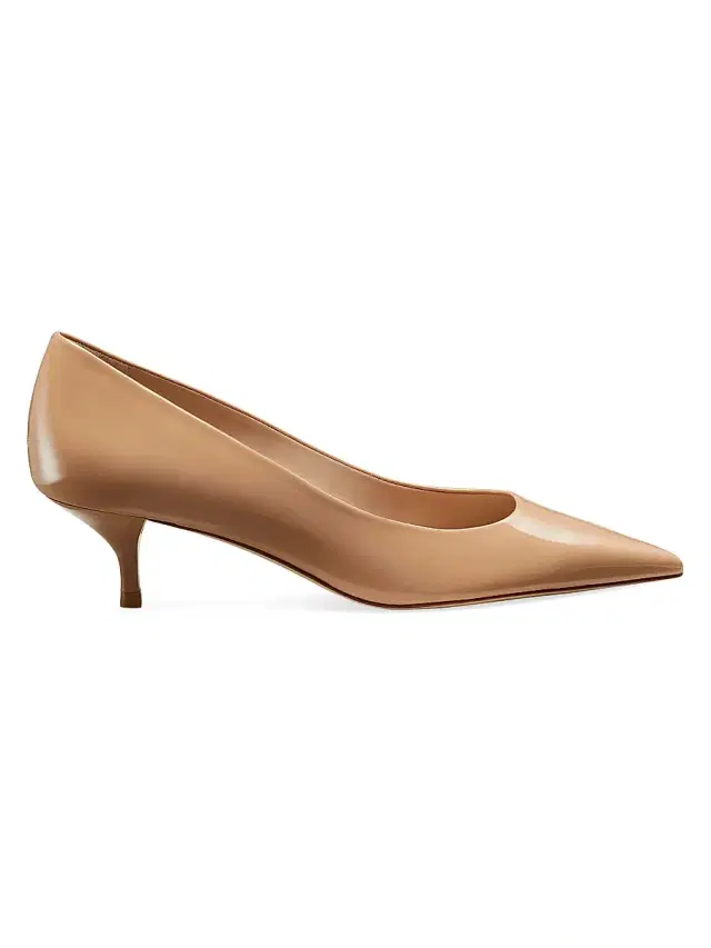 Women's Stuart Power 50MM Patent Leather Pumps - Adobe