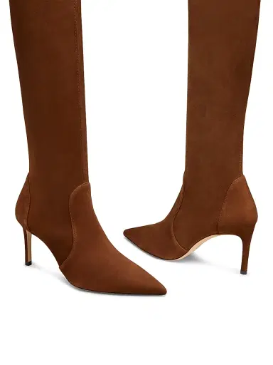 Stuart Weitzman Women's Stuart Power 75 75MM Suede Boots | Thumbnail 4 Stuart Weitzman Women's Stuart Power 75 75MM Suede Boots | Thumbnail 4