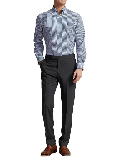 Polo Ralph Lauren Men's Striped Button-Down Shirt - Navy White | Thumbnail 2