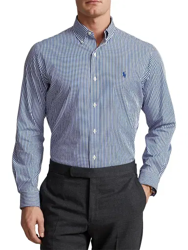 Polo Ralph Lauren Men's Striped Button-Down Shirt - Navy White | Thumbnail 3