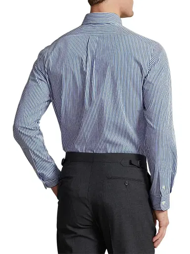 Polo Ralph Lauren Men's Striped Button-Down Shirt - Navy White | Thumbnail 4