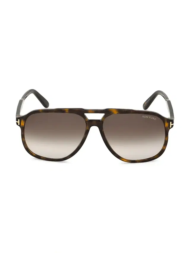 Men's Raoul 62MM Navigator Sunglasses - Dark Havana Men's Raoul 62MM Navigator Sunglasses - Dark Havana