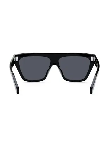 CELINE Men's Bold 3 Dots Shield Sunglasses - Shiny Black Smoke | Thumbnail 3 CELINE Men's Bold 3 Dots Shield Sunglasses - Shiny Black Smoke | Thumbnail 3
