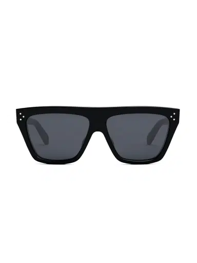 CELINE Men's Bold 3 Dots Shield Sunglasses - Shiny Black Smoke | Thumbnail 4 CELINE Men's Bold 3 Dots Shield Sunglasses - Shiny Black Smoke | Thumbnail 4