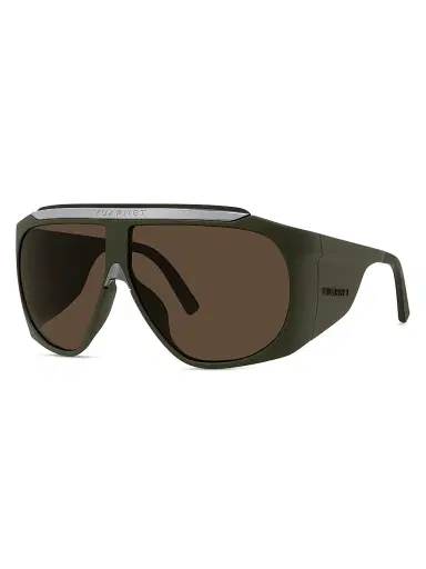 Vuarnet Men's Altitude 01 68MM Mask Sunglasses - Dark Green Brown | Thumbnail 2