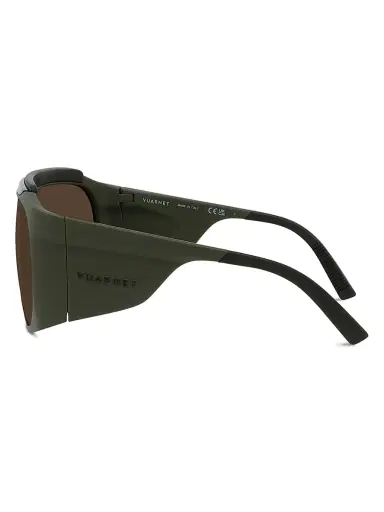 Vuarnet Men's Altitude 01 68MM Mask Sunglasses - Dark Green Brown | Thumbnail 3