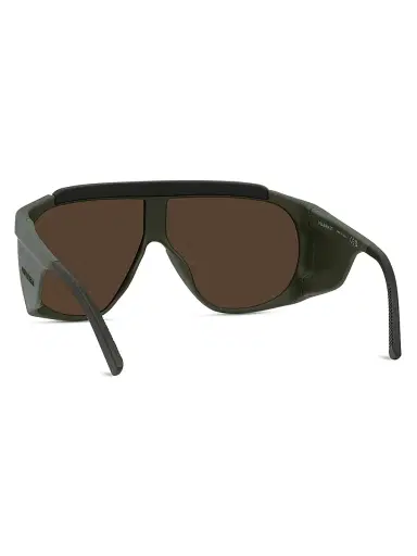 Vuarnet Men's Altitude 01 68MM Mask Sunglasses - Dark Green Brown | Thumbnail 4