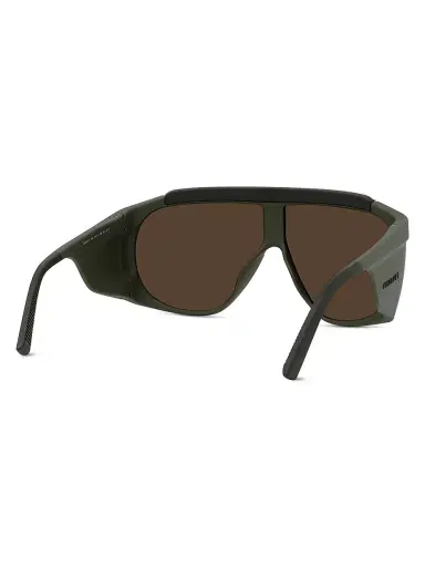 Vuarnet Men's Altitude 01 68MM Mask Sunglasses - Dark Green Brown | Thumbnail 6