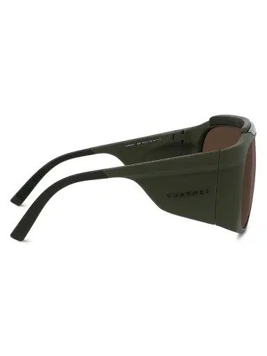 Vuarnet Men's Altitude 01 68MM Mask Sunglasses - Dark Green Brown | Thumbnail 7