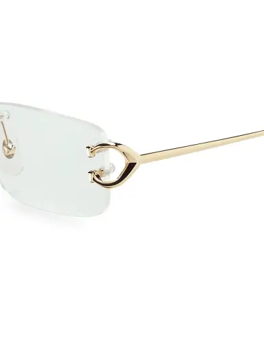 Cartier Men's Signature C Rimless 24K Gold-Plated 56MM Rectangular Eyeglasses | Thumbnail 3 Cartier Men's Signature C Rimless 24K Gold-Plated 56MM Rectangular Eyeglasses | Thumbnail 3