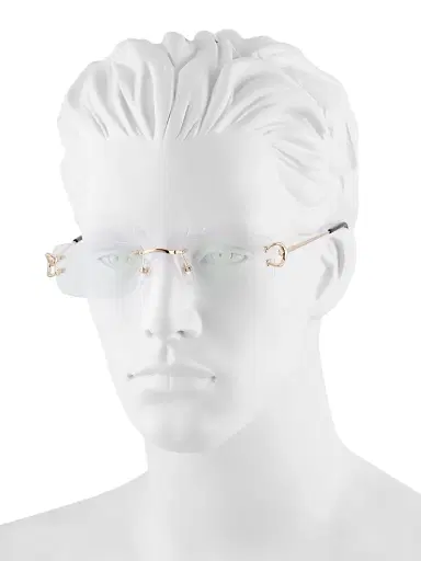 Cartier Men's Signature C Rimless 24K Gold-Plated 56MM Rectangular Eyeglasses | Thumbnail 4 Cartier Men's Signature C Rimless 24K Gold-Plated 56MM Rectangular Eyeglasses | Thumbnail 4