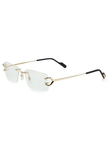 Cartier Men's Signature C Rimless 24K Gold-Plated 56MM Rectangular Eyeglasses | Thumbnail 1 Cartier Men's Signature C Rimless 24K Gold-Plated 56MM Rectangular Eyeglasses | Thumbnail 1