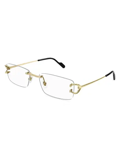 Cartier Women's C Decor Rectangular Opticals - Gold | Thumbnail 1 Cartier Women's C Decor Rectangular Opticals - Gold | Thumbnail 1