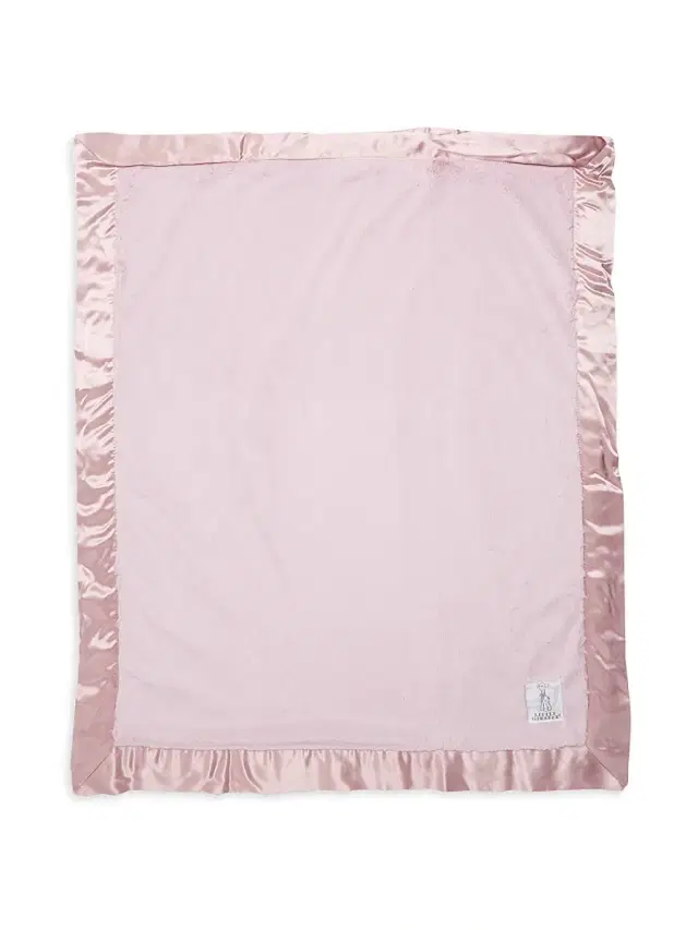 Little Giraffe Satin Trim Blanket - Dusty Pink