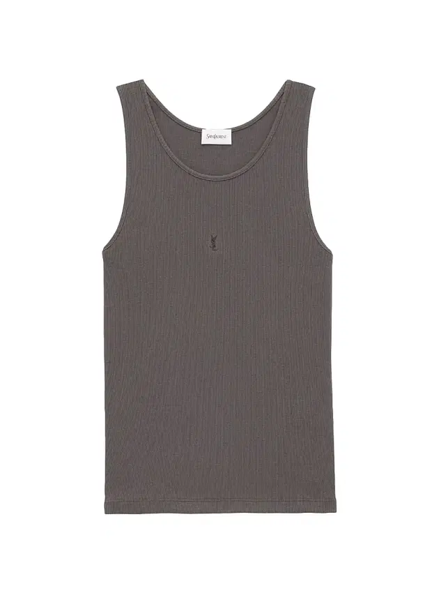 Saint Laurent Men's Cassandre Tank Top - Anthracite