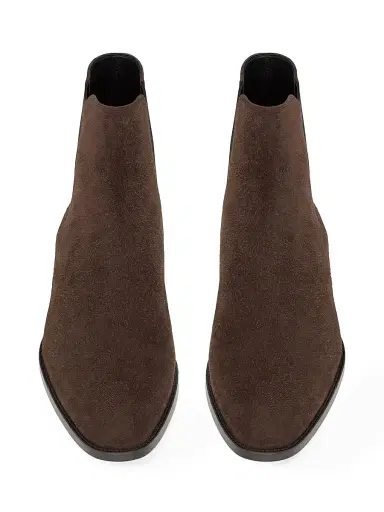 Saint Laurent Men's Wyatt Chelsea Boots in Suede - Dark Chocolate - Size 6.5 | Thumbnail 3 Saint Laurent Men's Wyatt Chelsea Boots in Suede - Dark Chocolate - Size 6.5 | Thumbnail 3