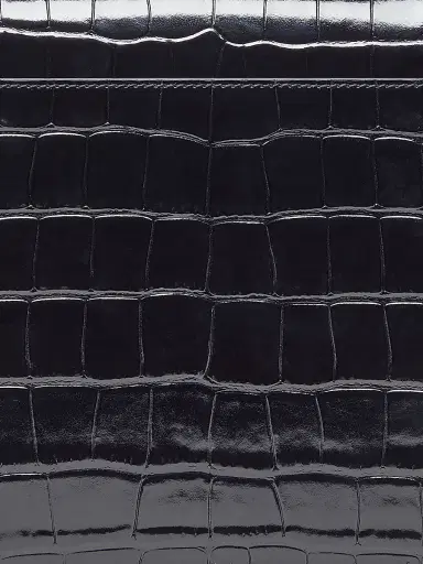 Balenciaga Women's Hourglass Flat Pouch with Flap Crocodile Embossed - Black | Thumbnail 6 Balenciaga Women's Hourglass Flat Pouch with Flap Crocodile Embossed - Black | Thumbnail 6