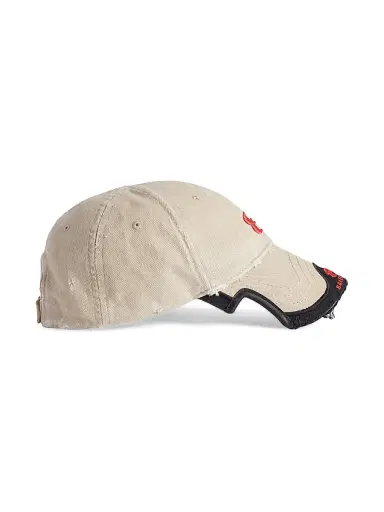Balenciaga Men's Unity Sports Icon Cap - Beige Red | Thumbnail 3
